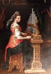 Scoperto un capolavoro inedito di Bernardino CAMPI (Reggio Emilia 1520–1591, attivo a Cremona, Milano, Mantova): “Ritratto di Laura Locadelli in veste di Santa Cecilia all’organo” databile al 1560/75 - olio su tela cm 156x108,5